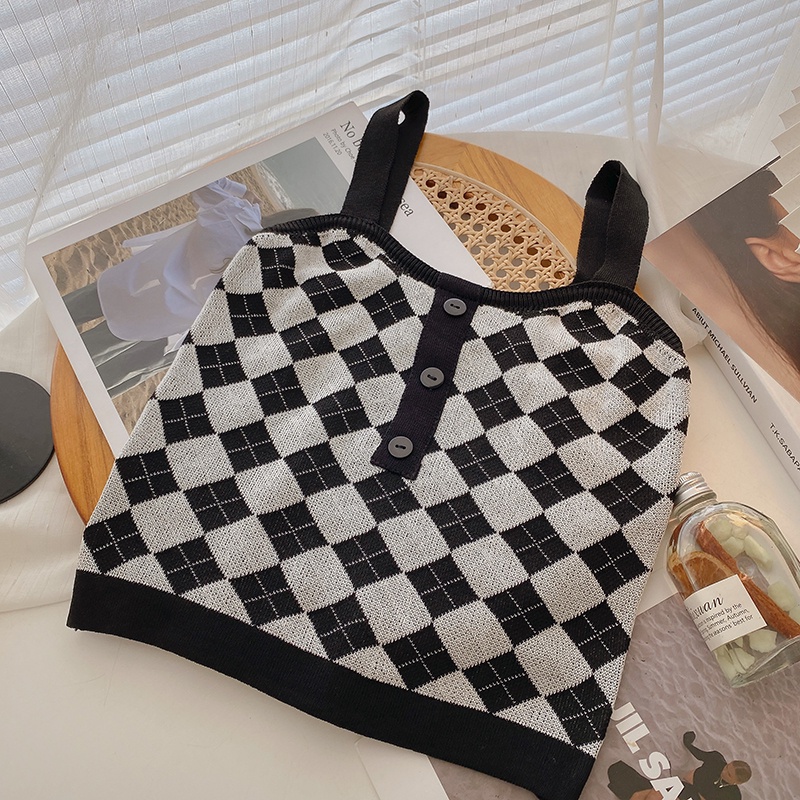 SUXI Áo Croptop Hai Dây Lưng Cao Dáng Ôm Phong Cách Cổ Điển Thời Trang Mùa Hè Hàng Mới Dành Cho Bạn Nữ