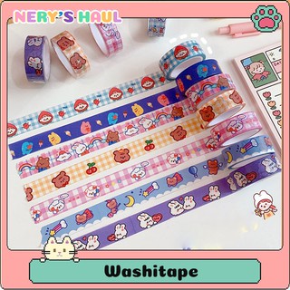 Cuộn washitape dễ thương nhiều chủ đề 🐻