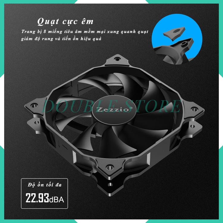 Fan Case Quạt Tản Nhiệt ZESSIO ZA-120 Cao Cấp Chính Hãng