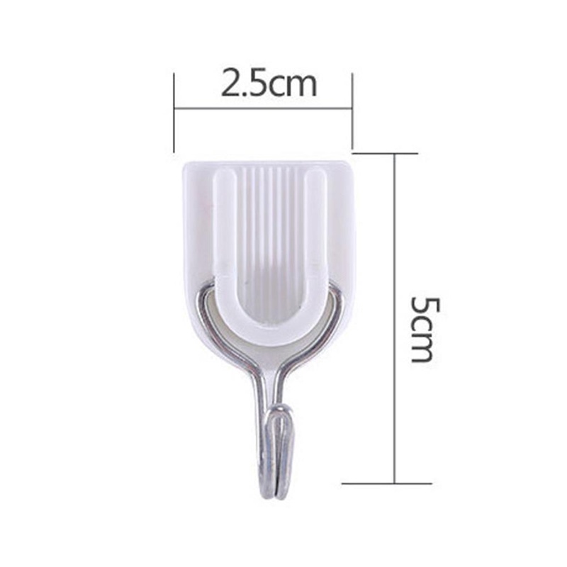 Set 6 Móc Treo Đồ Dán Tường Bằng Nhựa Tiện Dụng
