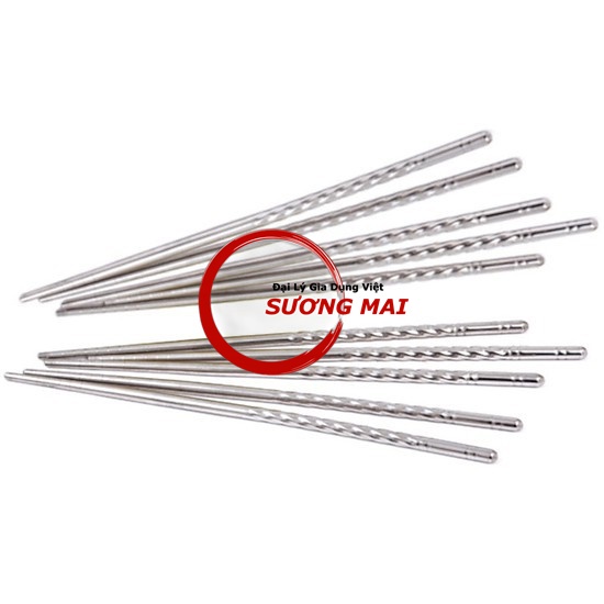 [Giá Sỉ] Bộ 5 Đôi Đũa Inox Xoắn Cao Cấp 304 An Toàn Sức Khỏe