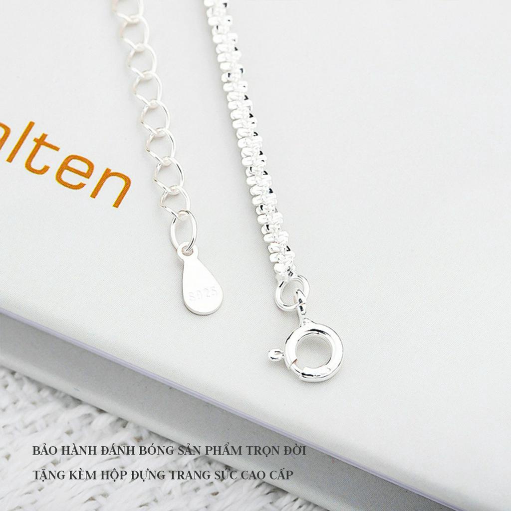 Lắc tay bạc nữ 925 lấp lánh thiết kế dáng mở dễ dàng chỉnh size - L2536 - Bảo Ngọc Jewelry