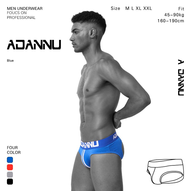 ORLVS Quần lót cotton lưng thấp thoải mái gợi cảm cho nam Ad129