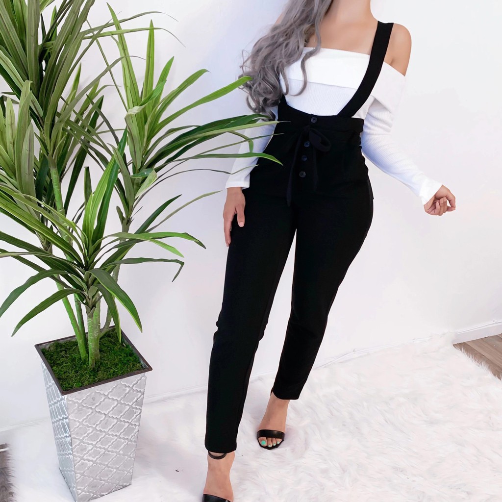 Bộ Jumpsuit Hai Dây Ống Rộng Họa Tiết Hoa Cho Nữ