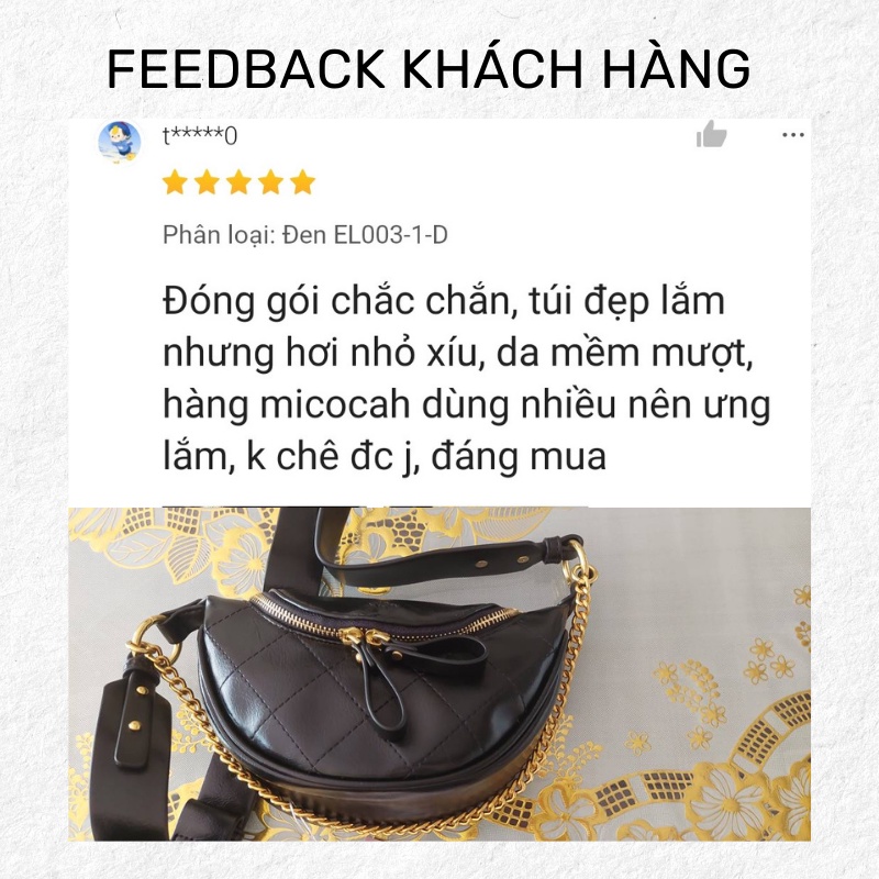 Túi bao tử nữ Micocah chính hãng cá tính Hàn Quốc mini đựng điện thoại ví tiền đi chơi đeo chéo Tina Shop EL003