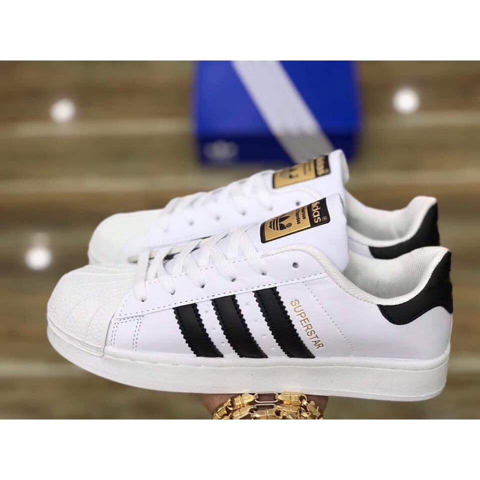 Giày Sneaker Thể Thao Nam Nữ Trắng Adidas Mũi Sò, Das Sò Đủ Size Nam Nữ [Full Box]