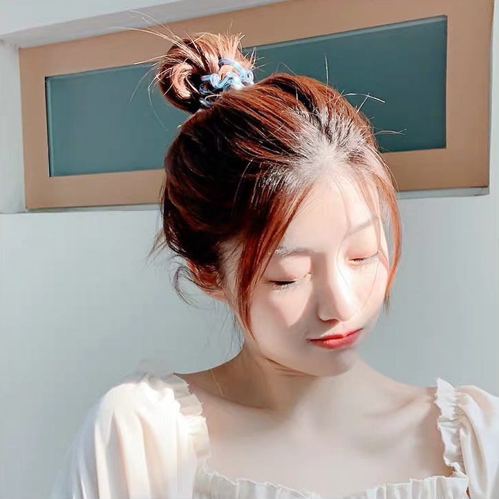 Dây Cột Tóc Lò Xo Co Giãn Nhiều Màu Không Để Lại Dấu Vết