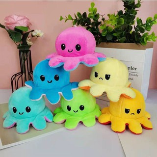 Móc khóa hình bạch tuộc lật mặt thay đổi cảm xúc bạch thích hợp treo túi xách, cặp, móc khoá xe máy, chìa khoá cửa nhà