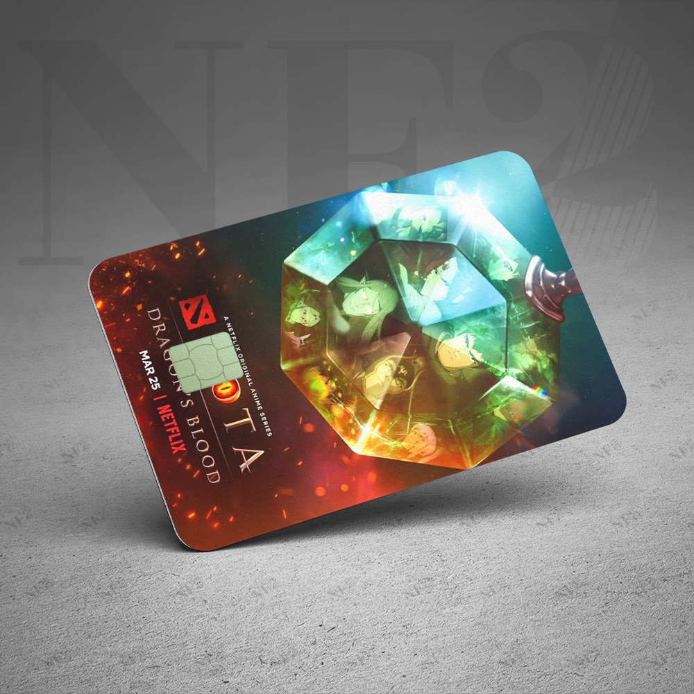 DRAGON'S BLOOD DOTA 2 - Decal Sticker Thẻ ATM (Thẻ Chung Cư, Thẻ Xe, Credit, Debit Cards) Miếng Dán Trang Trí NF2 Cards