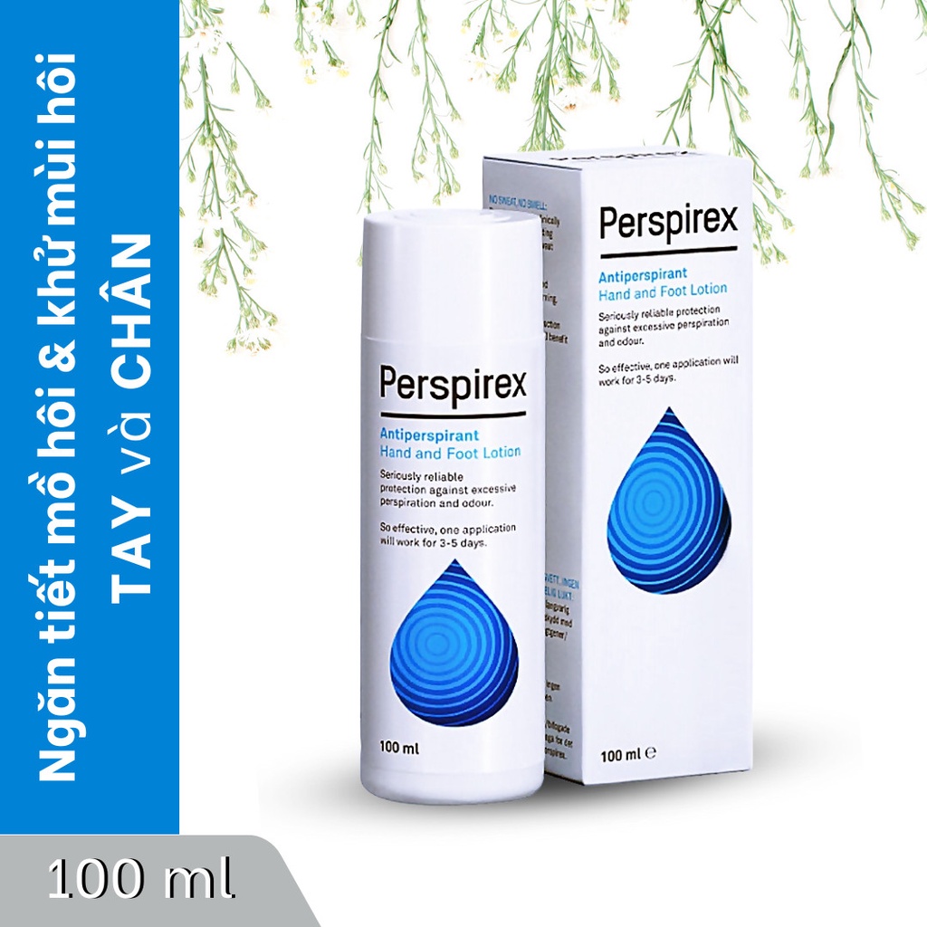 Dung Dịch Khử Mùi &amp; Mồ Hôi Tay Chân Perspirex Lotion Antiperspirant Hand and Foot 100ml