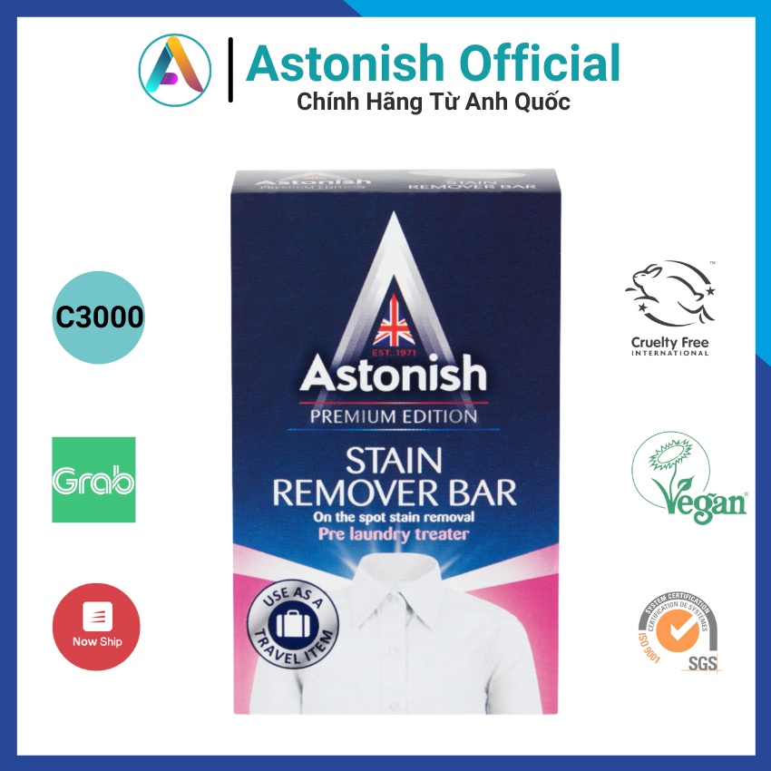 Tẩy quần áo trắng ASTONISH cục tẩy trắng quần áo màu không phai màu vải C3000