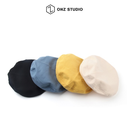 Mũ nồi beret ONZ - Nón beret cotton siêu nhẹ thoáng khí có dây điều chỉnh vintage Hàn Quốc nữ tính BR03