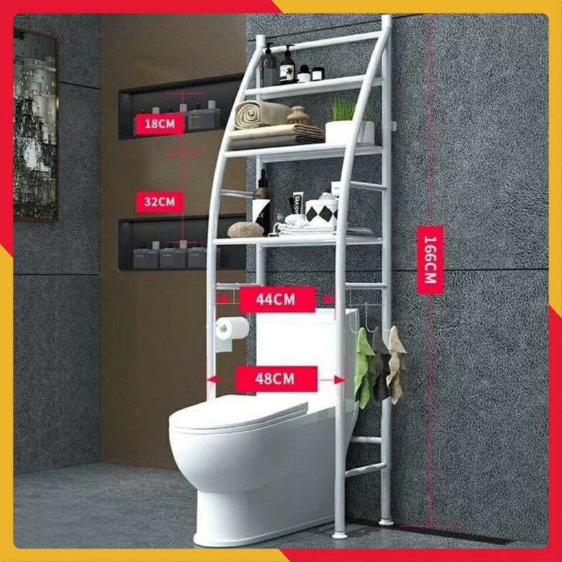 Kệ để sau toilet - bồn cầu 3 tầng, kệ máy giặt 2 tầng