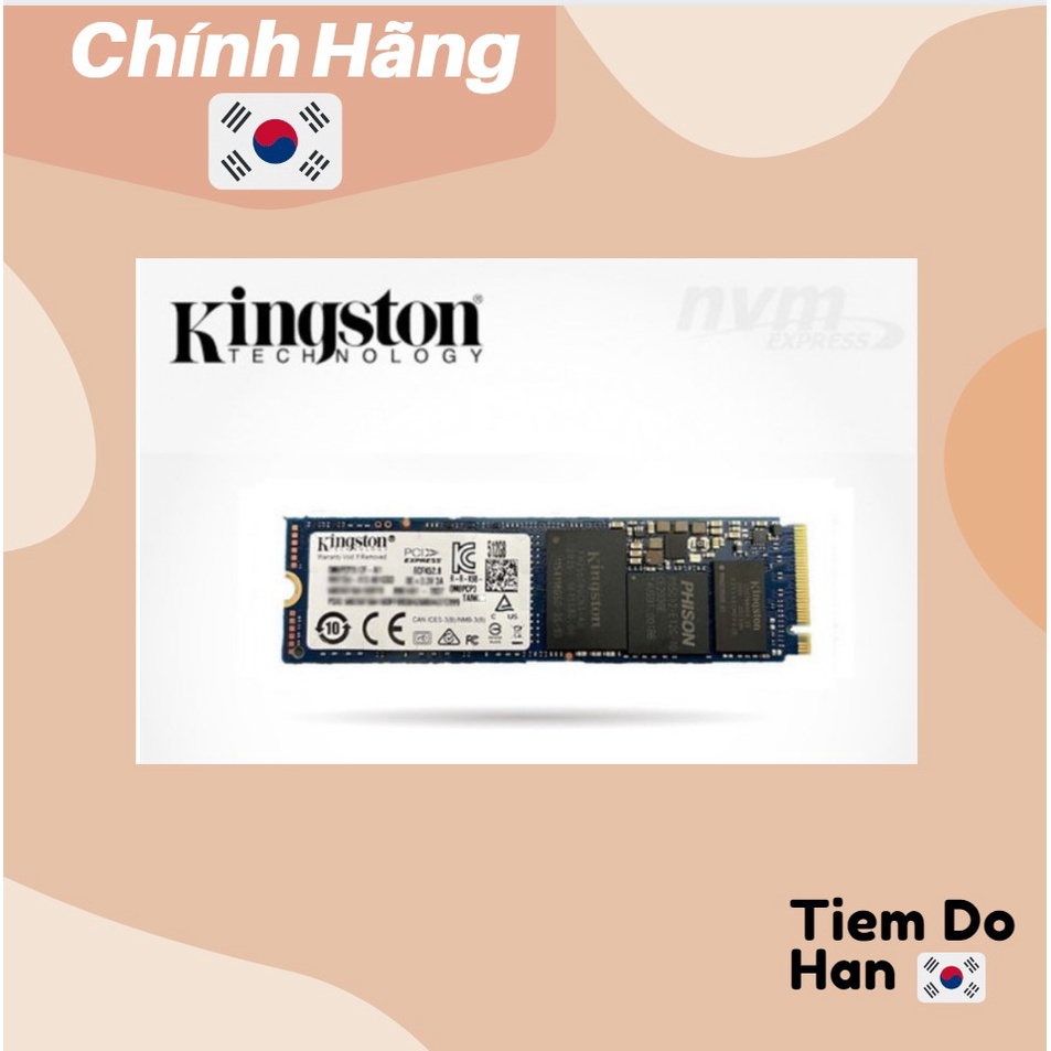 ⊕☎❁Ổ cứng SSD M.2 2280 PCIe NVMe Kingston 256GB 512GB  (thị trường Hàn)