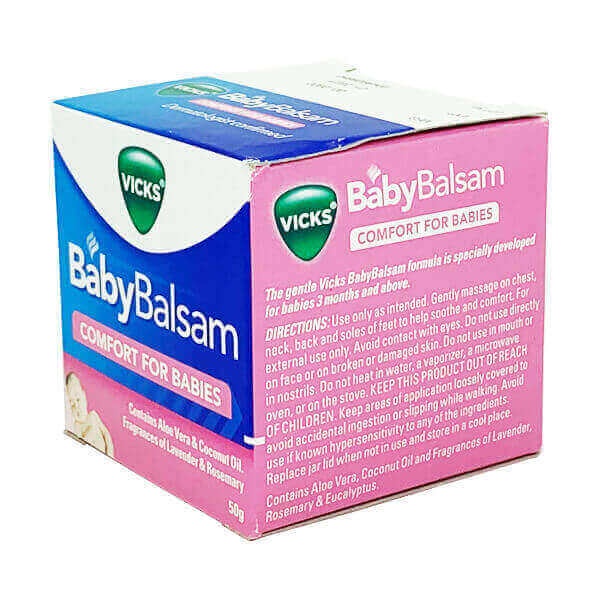 Kem bôi giữ ấm ngực giảm ho BabyBalsam Vicks (50g)