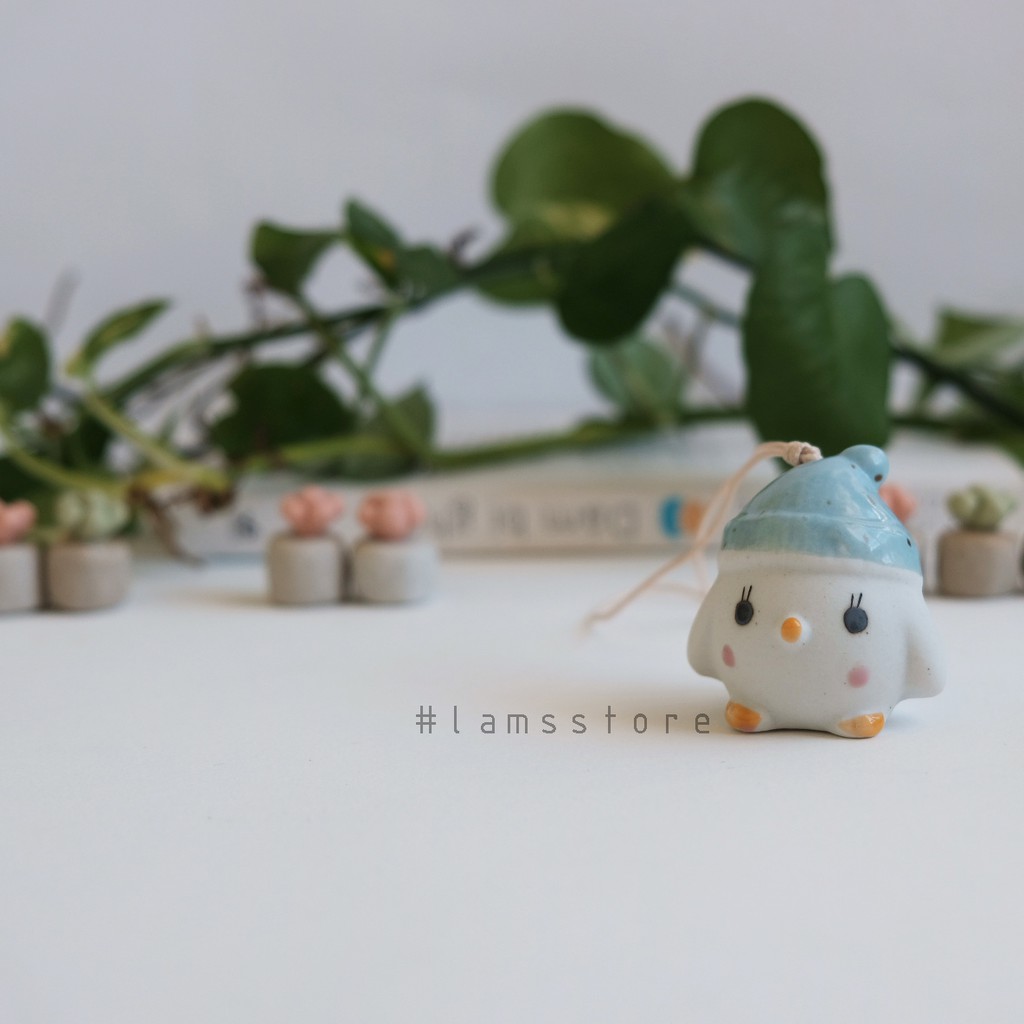 Chuông gió gốm sứ hình gà con xinh , Phong linh hình gà con