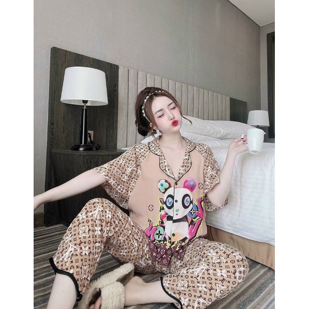 BỘ PIJAMA DÀI LỤA MANGO LOẠI 1, Tay cánh dơi siêu xinh