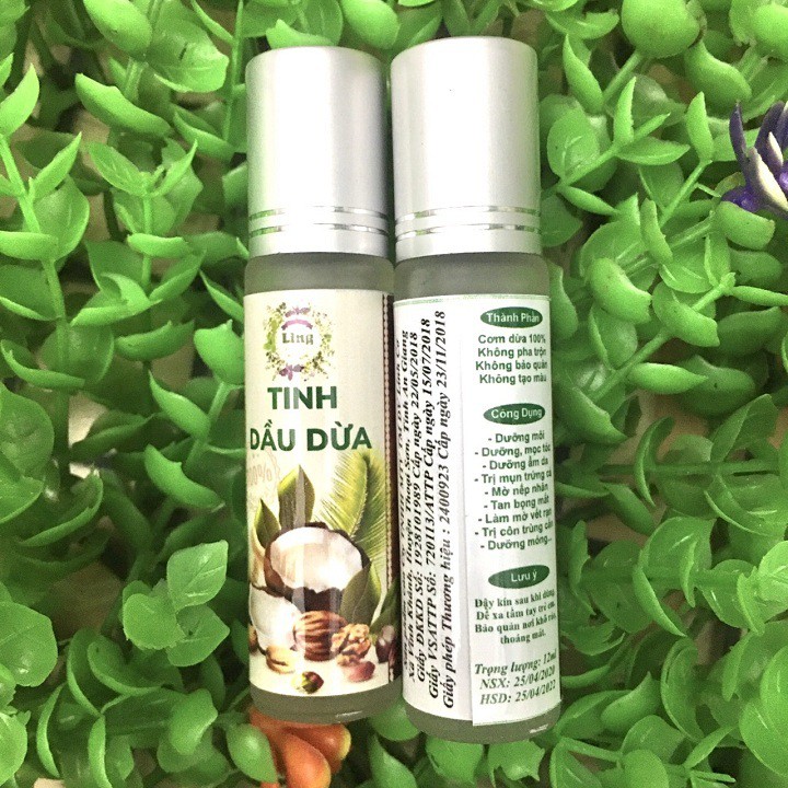 Combo 10 Lăn dưỡng môi tinh dầu dừa nguyên chất thơm xịn (lọ 10ml)