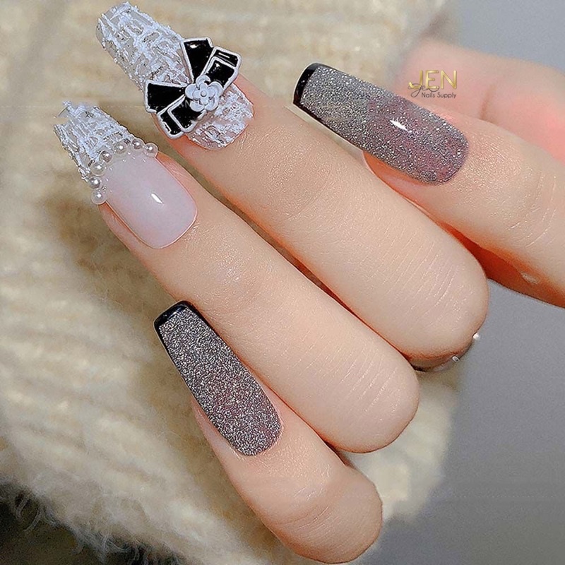 Charm nail thương hiệu-charm hoa trà