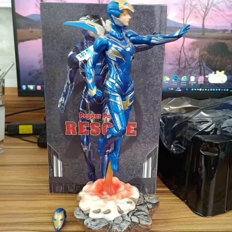 Mô hình tượng Iron man MK85, Rescue vợ tony stark endgame tỉ lệ 1/10