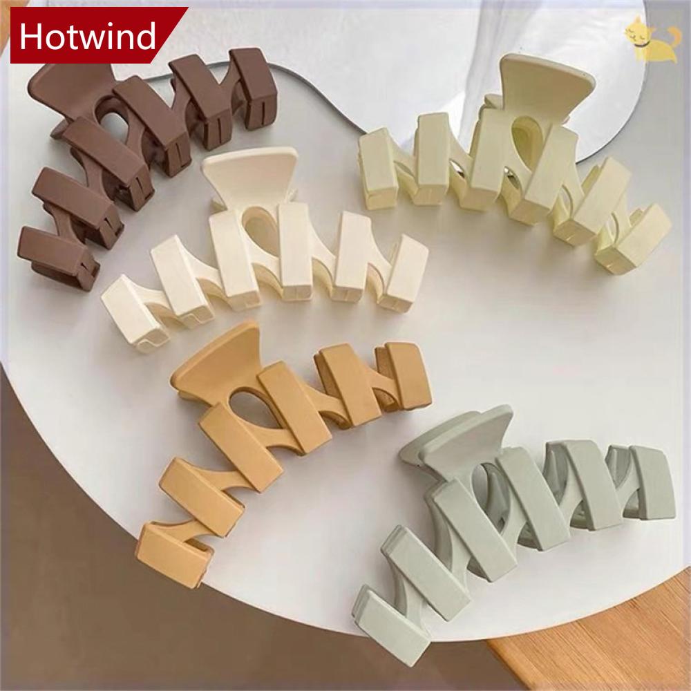 Kẹp Tóc Gợn Sóng Màu Nhám Đơn Giản Dễ Phối Đồ Thời Trang Cho Nữ U6Z4