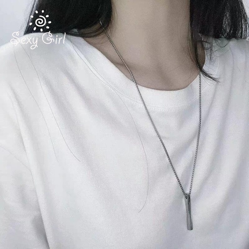 Vòng cổ bằng thép titan mặt dây hình xoắn ốc đơn giản phong cách hip hop thời trang cho nam nữ