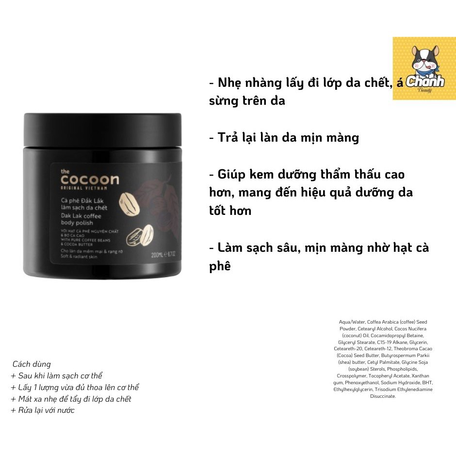 Tẩy da chết BODY cà phê Đắk Lắk Cocoon | BigBuy360 - bigbuy360.vn