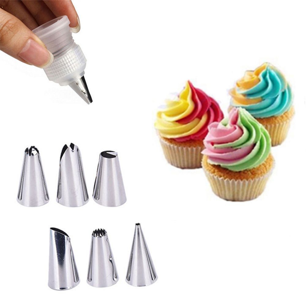 Bộ 6 cái vòi xịt kem trang trí bánh