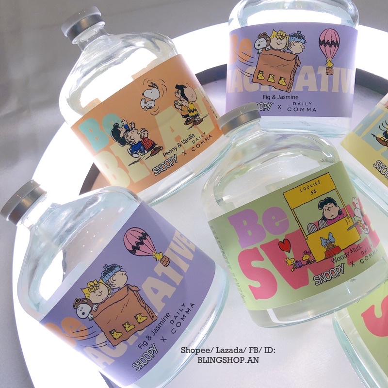 Mẫu mới-Tinh dầu thơm phòng Daily Comma Snoopy B-Series - Tinh dầu khuếch tán hương Hàn Quốc - Bling