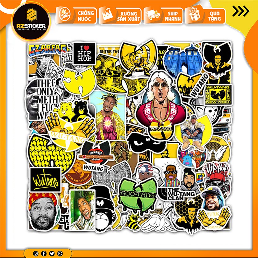 Set Sticker Wu Tang | Sticker Dán Nón Bảo Hiểm, Sticker Dán Xe Máy , Sticker Dán Xe Điện, Sticker Dán Điện Thoại
