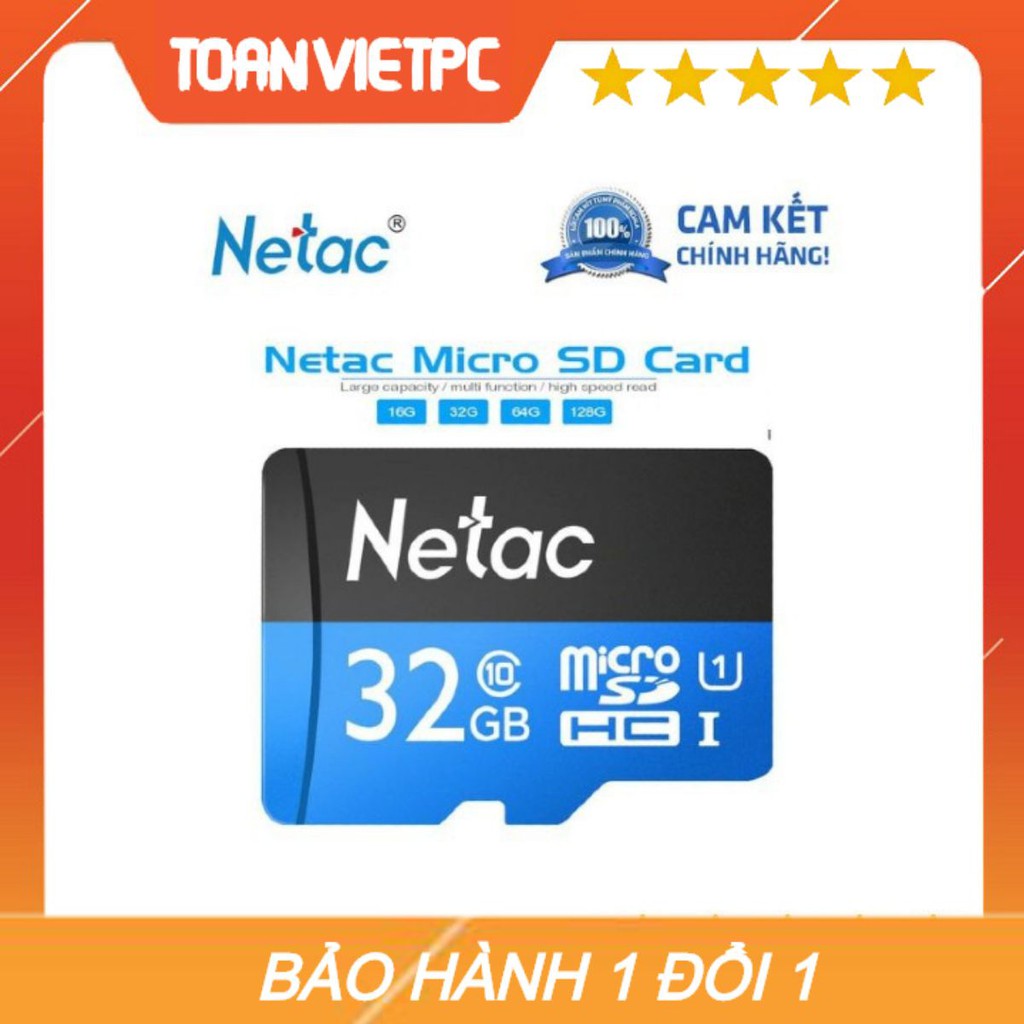 Thẻ Nhớ Netac 32GB - Tốc Độ Đọc Chuẩn Class 10