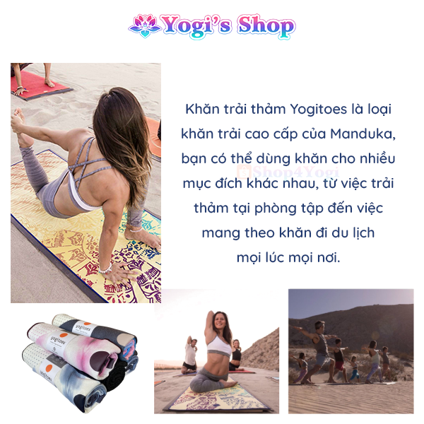 Khăn Trải Thảm Tập Yoga Chống Trượt Manduka Yogitoes Skidless Technology