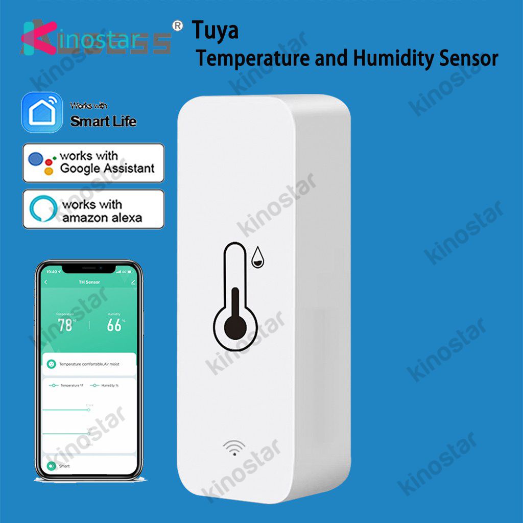 . Wifi Tuya Thông Minh Cảm Biến Nhiệt Độ Và Độ Ẩm Trong Nhà Thông Minh Nhiệt Ẩm Kế Nhiệt Kế Alexa Và Google Home