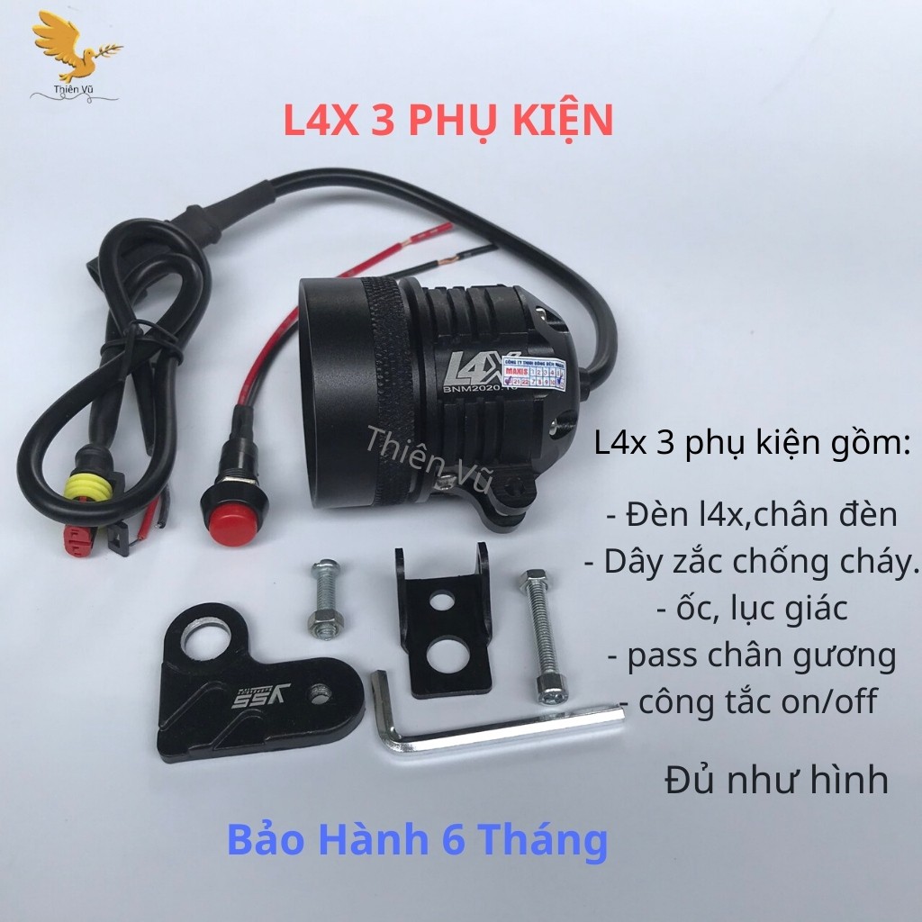 Đèn Trợ Sáng L4X CREE_Siêu Sáng_Chính Hãng Hàng Loại 1 Mẫu Mới Nhất