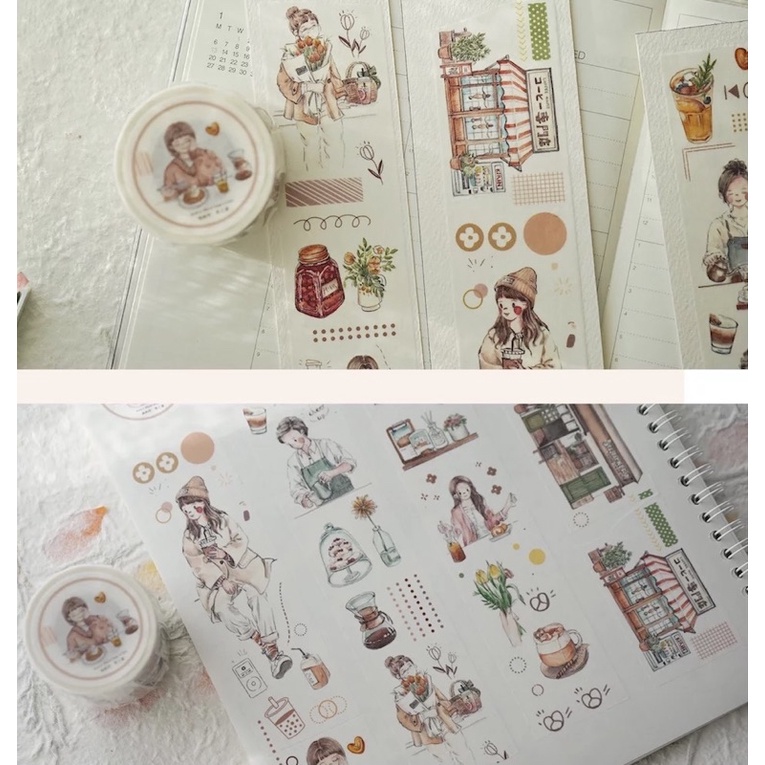 (Chiết theo chu kỳ) Băng dính washi tape hoạ tiết nhân vật đặc biệt