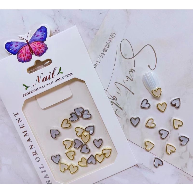 Gói trang trí charm tim