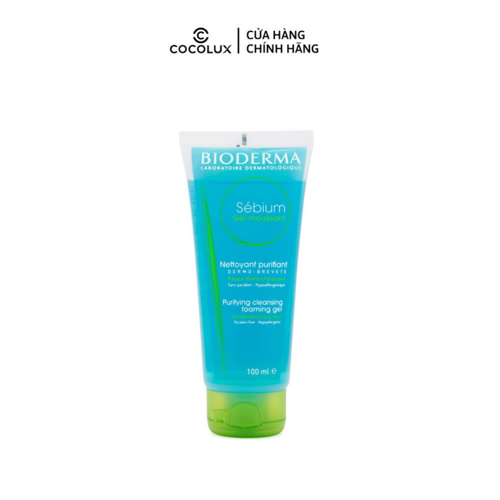 Gel Rửa Mặt Cho Da Dầu Hỗn Hợp Bioderma Sébium Gel Moussant 100ml