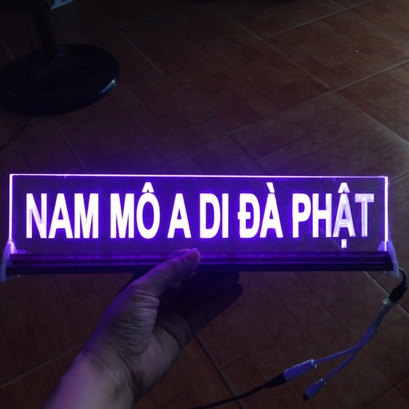 Chữ điện: NAM MÔ A DI ĐÀ PHẬT- chữ in- để bàn