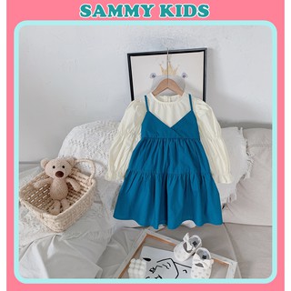 Váy thu đông bé gái xinh xắn chất mềm mại dễ thương giá rẻ Sammy Kids GV61