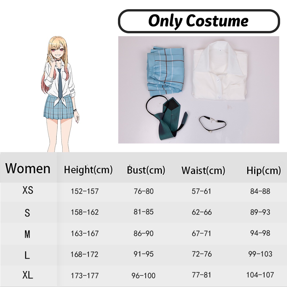 Set quần áo và tóc giả hóa trang nhân vật anime Nhật Bản độc đáo