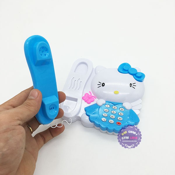 Đồ chơi điện thoại bàn mèo Kitty dùng pin có đèn nhạc 988-2A