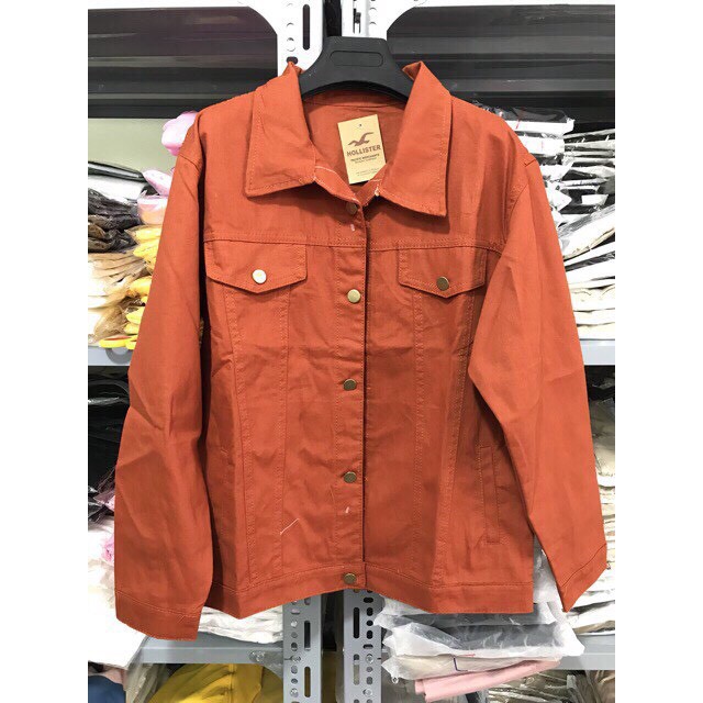 Áo Khoác KAKI Nam Nữ BTS Cam Trơn Unisex KK011 jean kaki - QSTORE