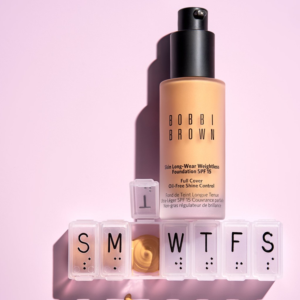 KEM NỀN KIỀM DẦU LÂU TRÔI BOBBI BROWN SKIN LONGWEAR WEIGHTLESS FOUNDATION SPF 15 PA++ 30ML