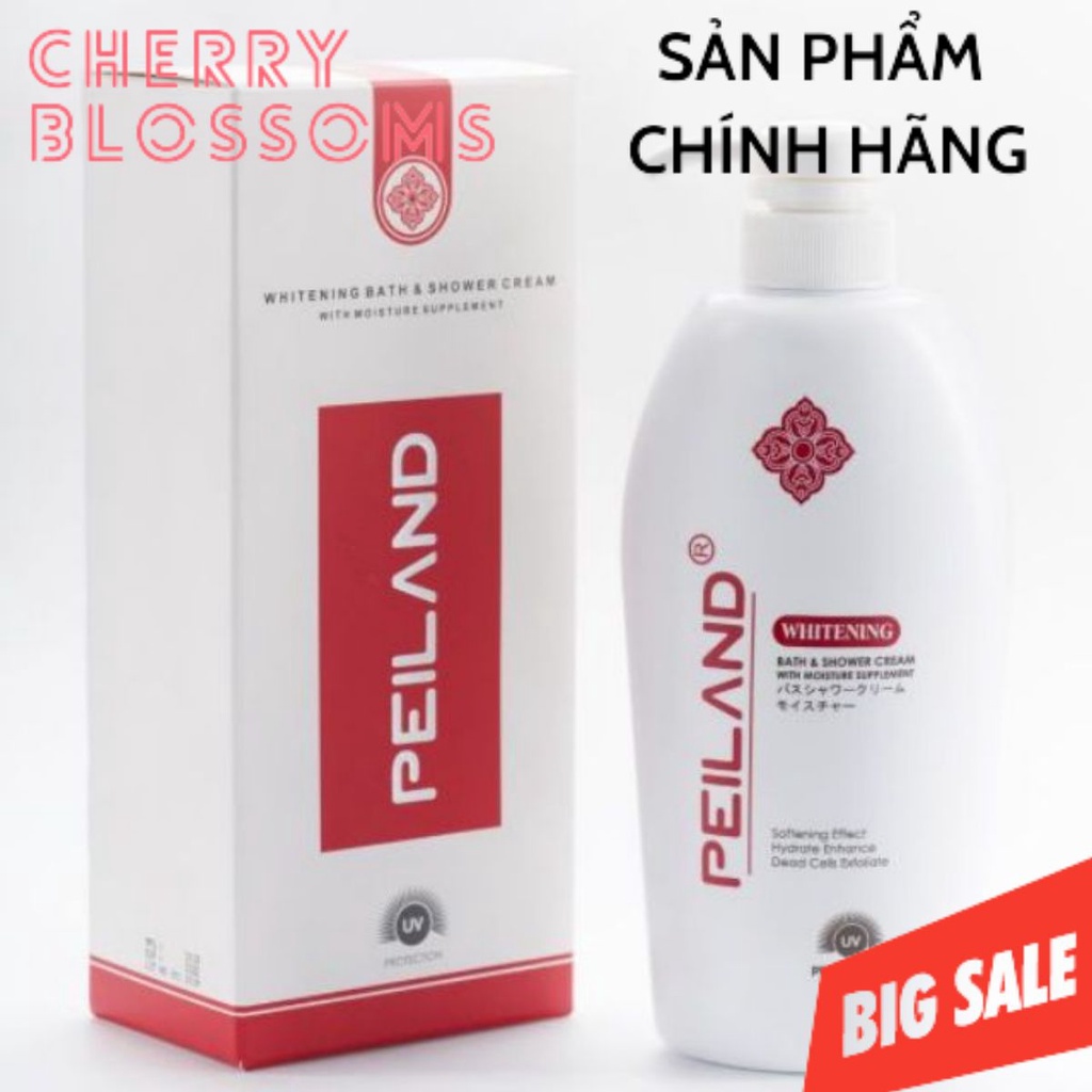 Sữa tắm PEILAND siêu trắng chống nắng kháng tia UV 550ml #CHERRY