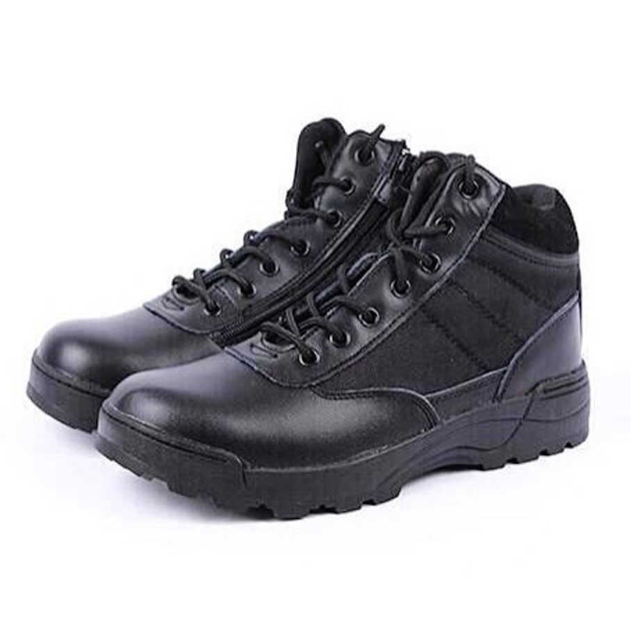 HÀNG CÓ SẴN.Tactical Boots Swat Low Cut Black & Brown Combat Boots Thể thao ngoài trời Giày đi bộ đư