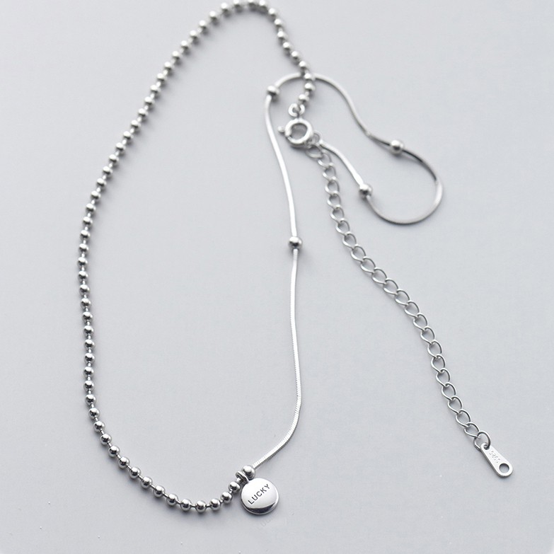Vòng cổ Lucky cho nữ bạc ý S925, dáng vòng chorker mẫu mới nhất - DB2631 - Bảo Ngọc Jewelry