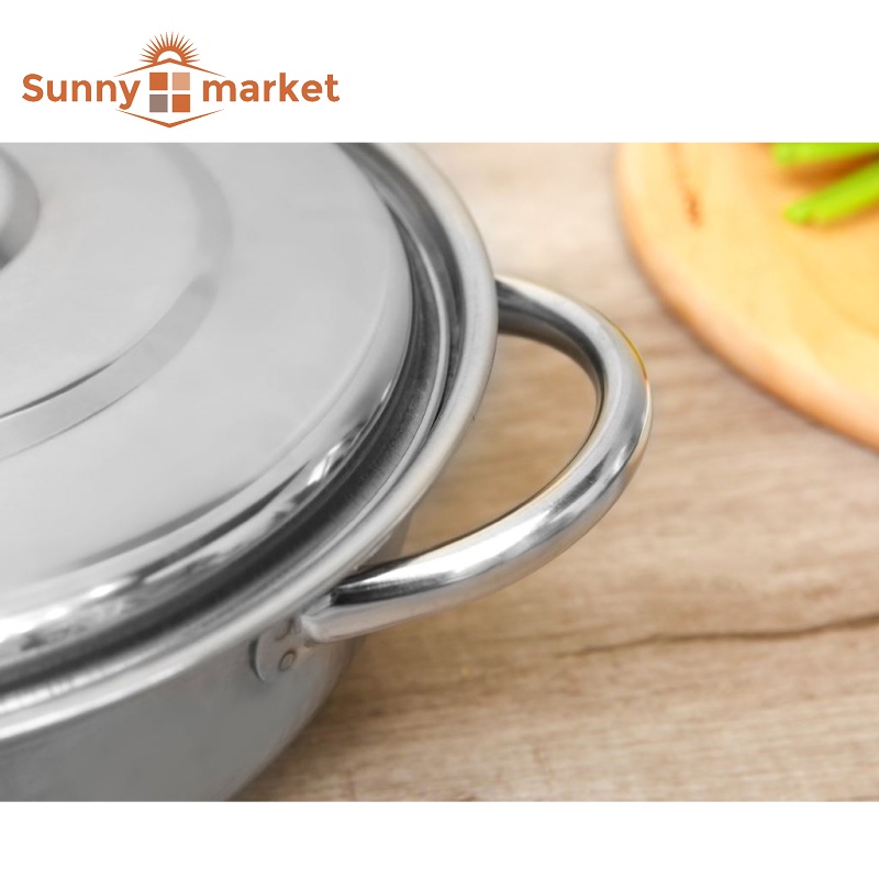 Nồi lẩu inox dày nắp inox cao cấp size 24cm
