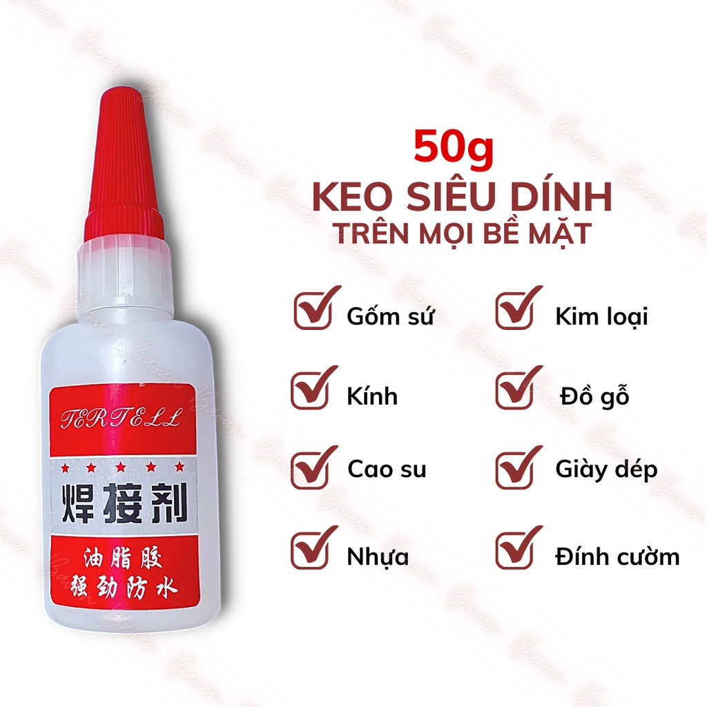 Keo Siêu Dính Đa Năng Mạnh Gấp 80 Keo 502 Dán Sắt, Dán Đá, Dán Nhựa, Dán Gỗ