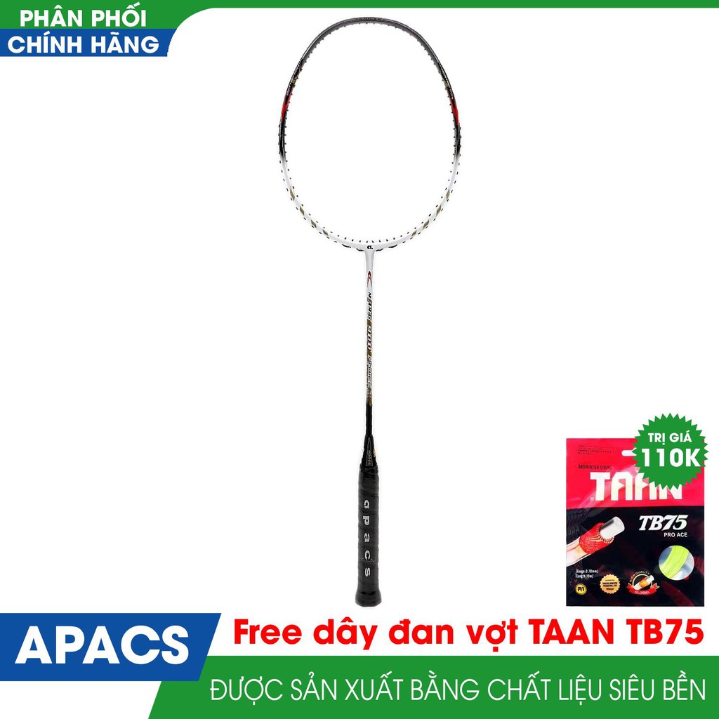 Vợt cầu lông APACS NANO 900 Power tặng kèm dây đan vợt(Trắng)