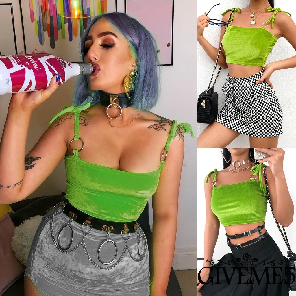 Áo croptop hai dây gợi cảm cho nữ